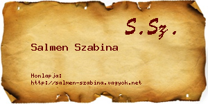 Salmen Szabina névjegykártya